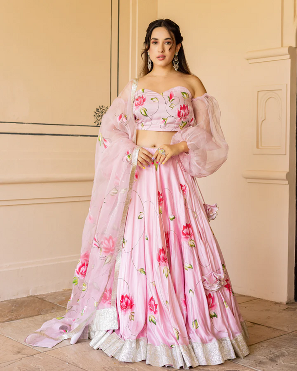 SURATI HANDPAINTED LEHENGA SET