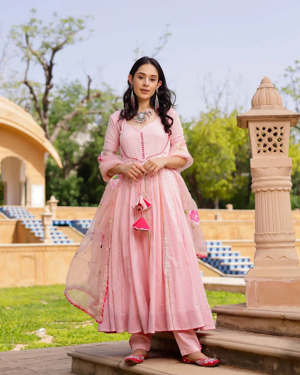 AABOLI HANDPAINTED COTTON SUIT SET