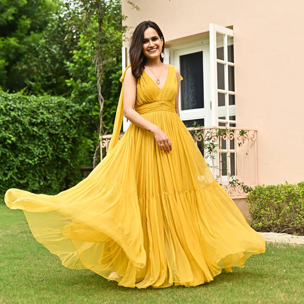 SPICY MUSTARD LONG DRESS