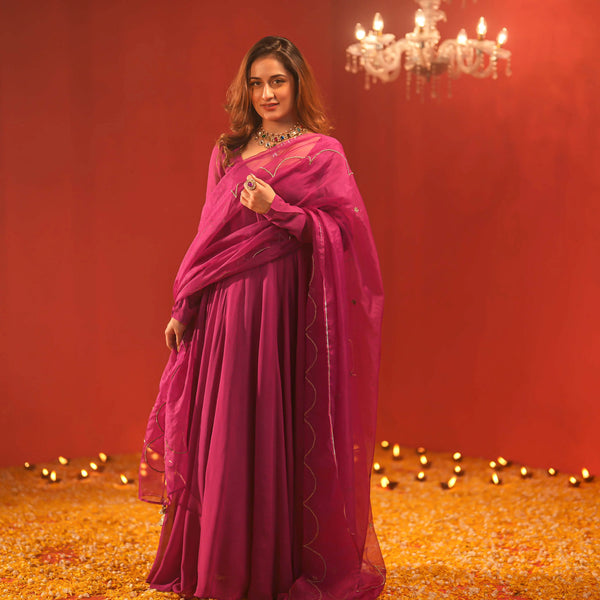 PURPLE DRESS WITH DUPATTA